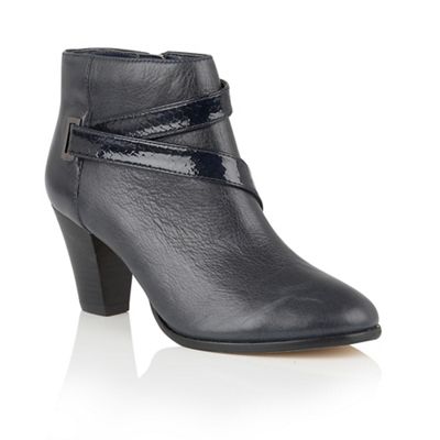 Lotus Blue leather 'Thore' ankle boots